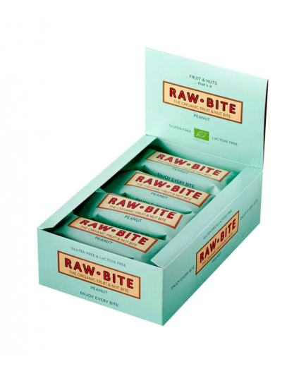 Raw bite energy bar peanuts glutenvrij bio & raw 50g